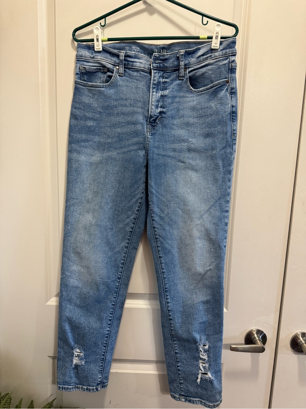 & Other Stories Light Blue Cropped Distressed Jeans